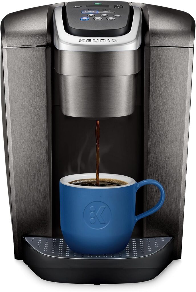 Keurig K-Elite Single-Serve K-Cup Pod Coffee Maker, Brushed Slate, 12 oz. Brew Size