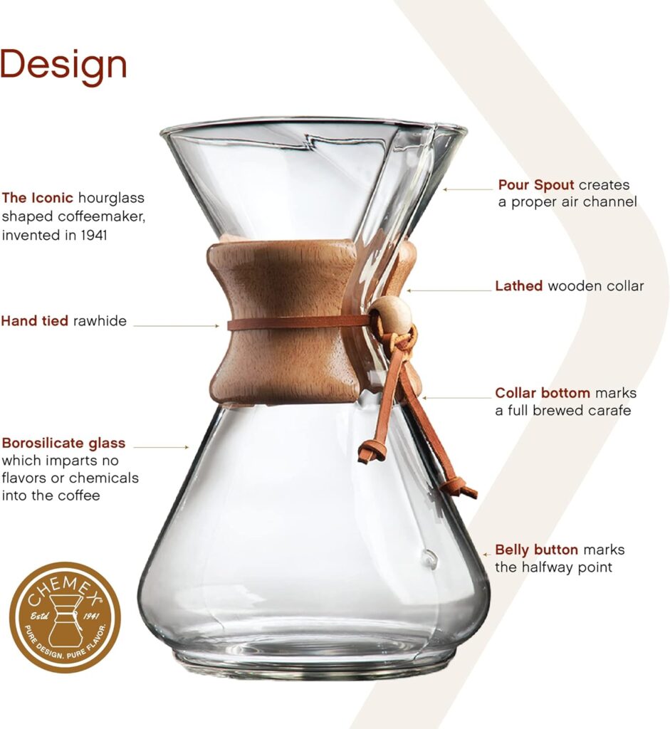 Chemex Pour-Over Glass Coffeemaker - Classic Series - 10-Cup - Exclusive Packaging